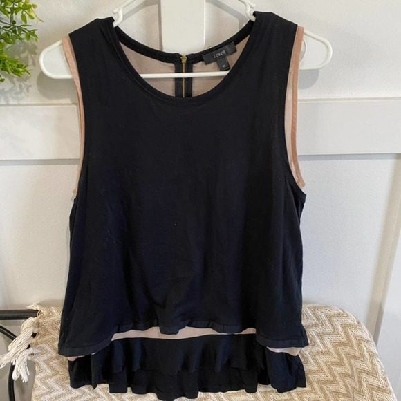 J.Crew Double Layer Ruffle Hem Tank Top - Picture 3 of 7